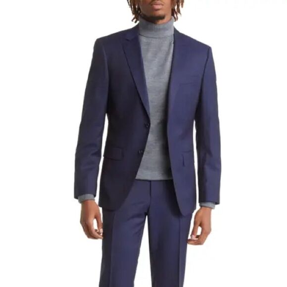 Boss Hugo Boss Einstein Sigma Pure Wool 3 Button Blazer Suit Coat Mens 40R NWOT